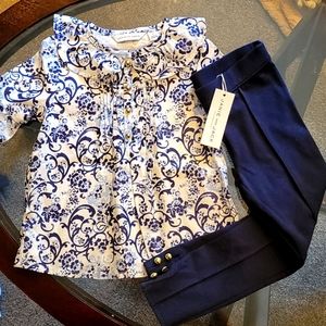 NWT navy and white Janie and Jack outfit!
